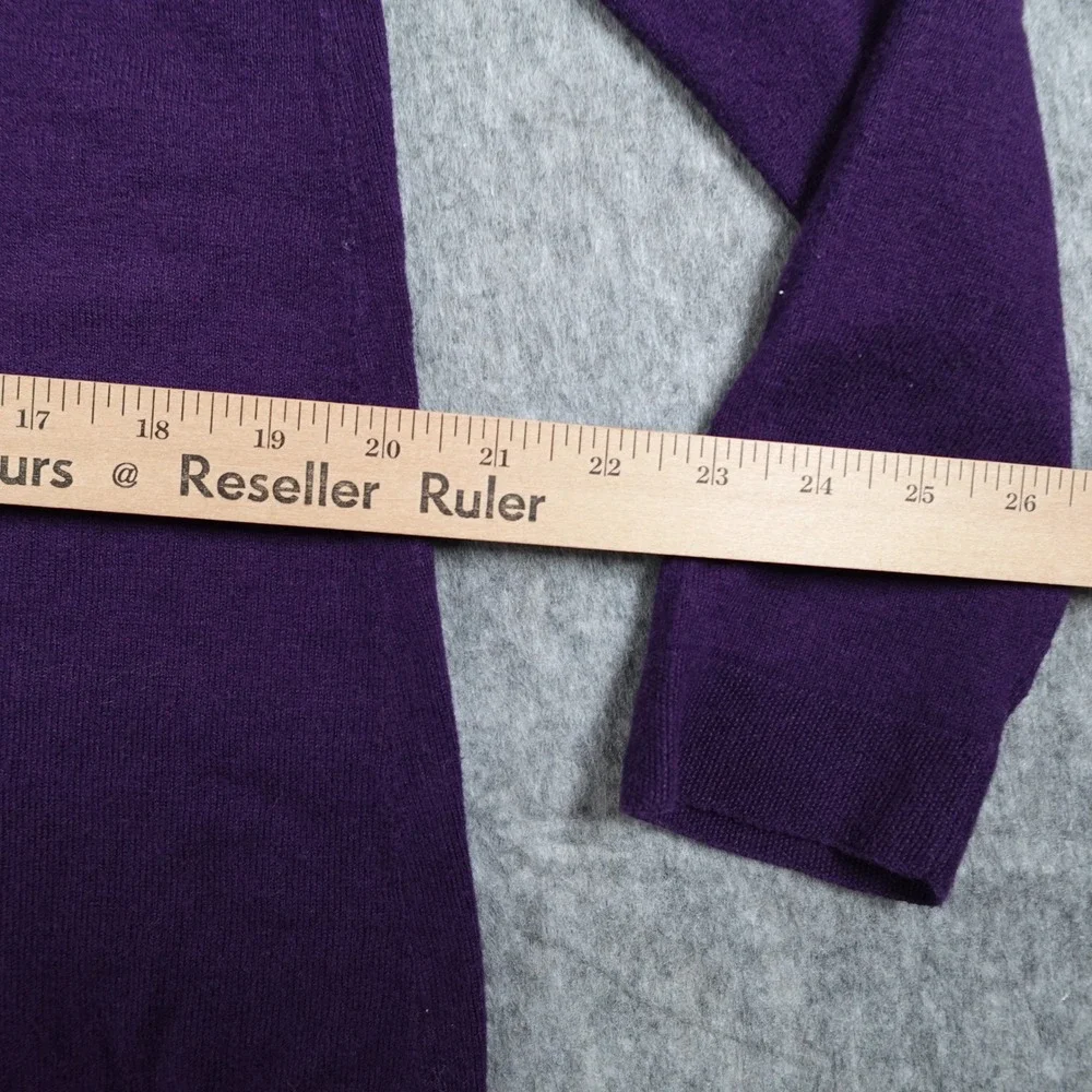 J Jill Sweater Women Small Purple Cotton Blend Long‎ Sleeve Crew Neck Pullover